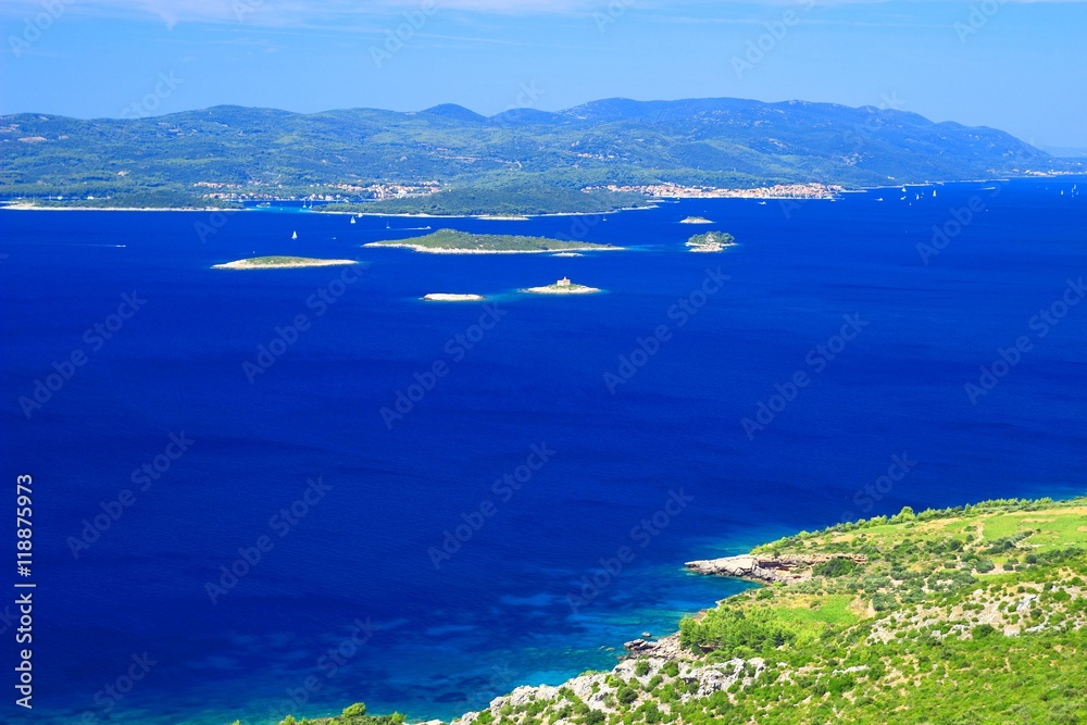 Peljesac peninsula and Korcula island in Croatia