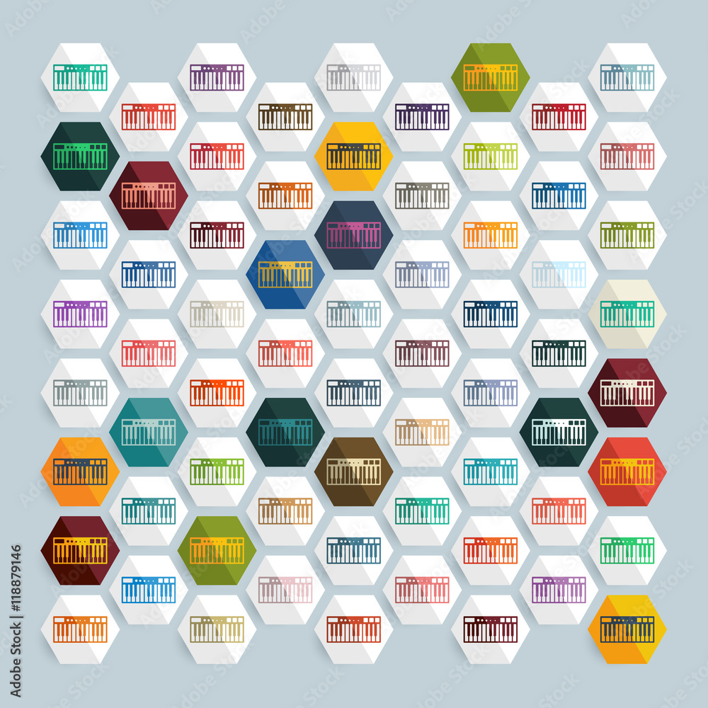 Flat design: synthesizer Flat design: synthesizer