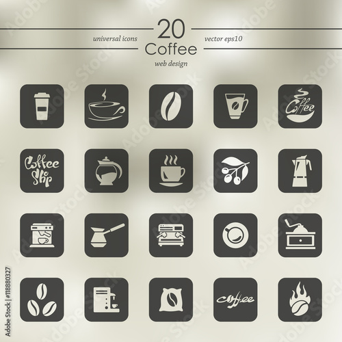 Set of coffee icons