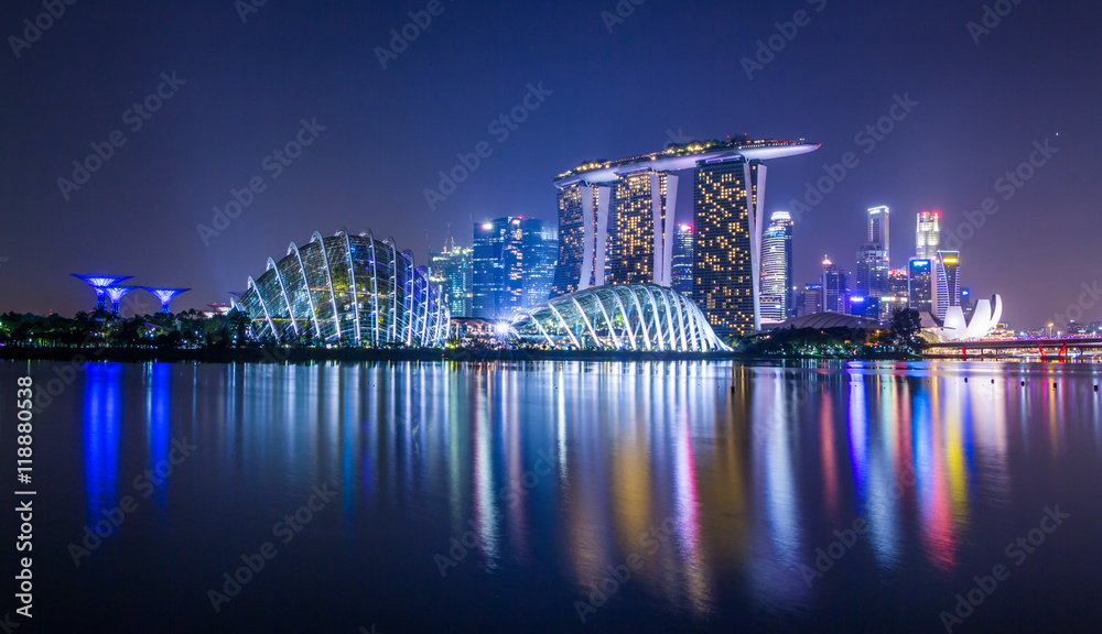 Fototapeta premium Marina Bay Widok na punkt orientacyjny miasta Singapur