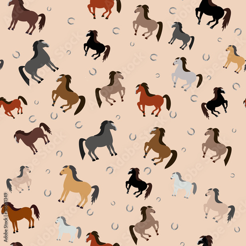 Horses in different colors
