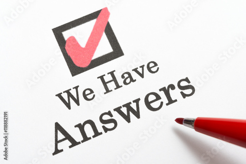 We Have Answers 解決策があります