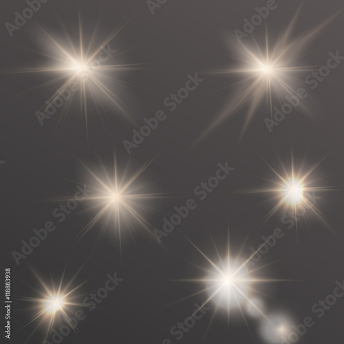 flares, rays, sun burst, light effects under clipping mask