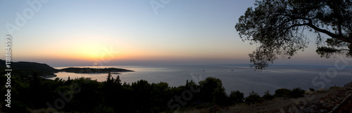 sunset on the island vis croatia