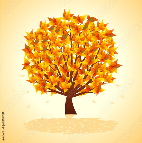 Autumn Tree Vector Illustration