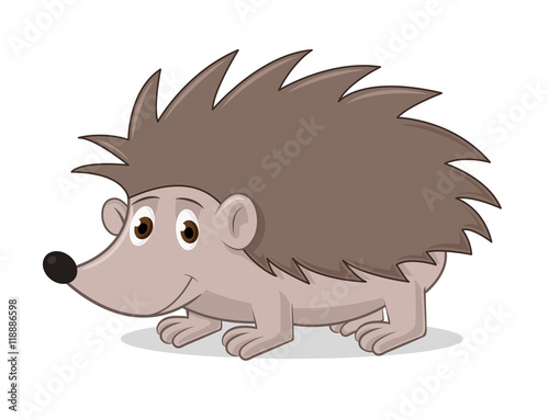 Cartoon Vector Illustration  Of Hedgehog.