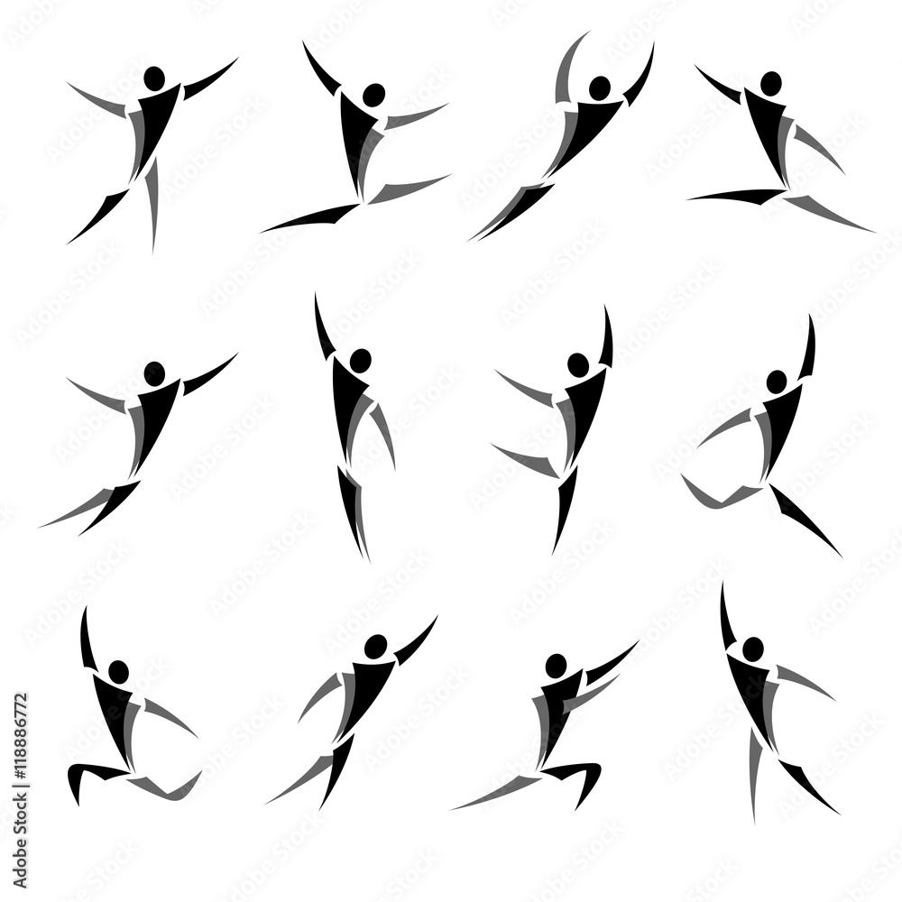 Abstract people icons collection Abstract people icons collection