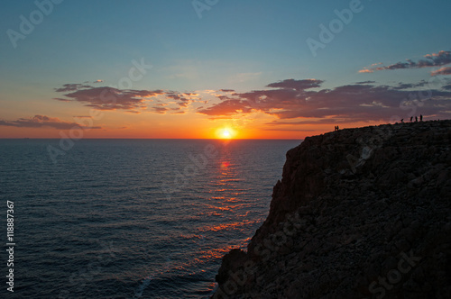 Fomentera, Isole Baleari: il tramonto a Cap de Barbaria, l’estrema punta sud dell’isola, il 5 settembre 2010