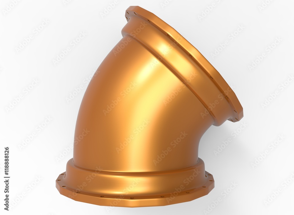 Fototapeta premium 3d illustration of pipe. white background isolated. icon for game web.