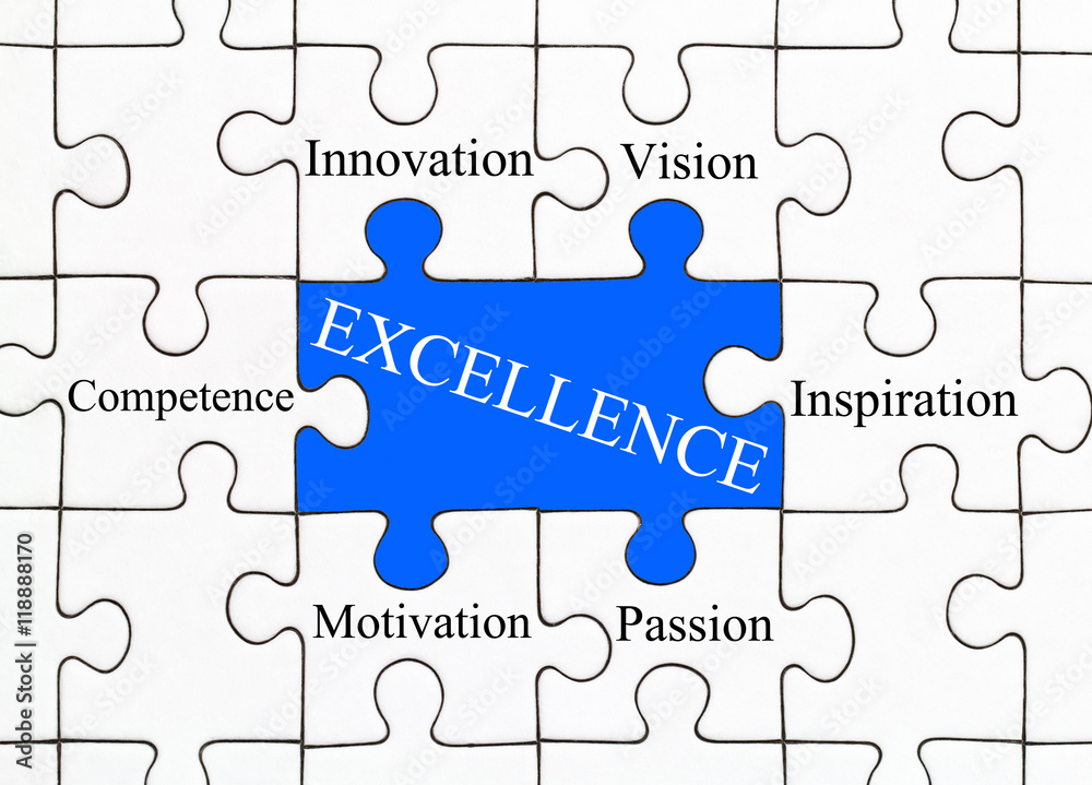 Fototapeta premium Excellence Puzzle Concept