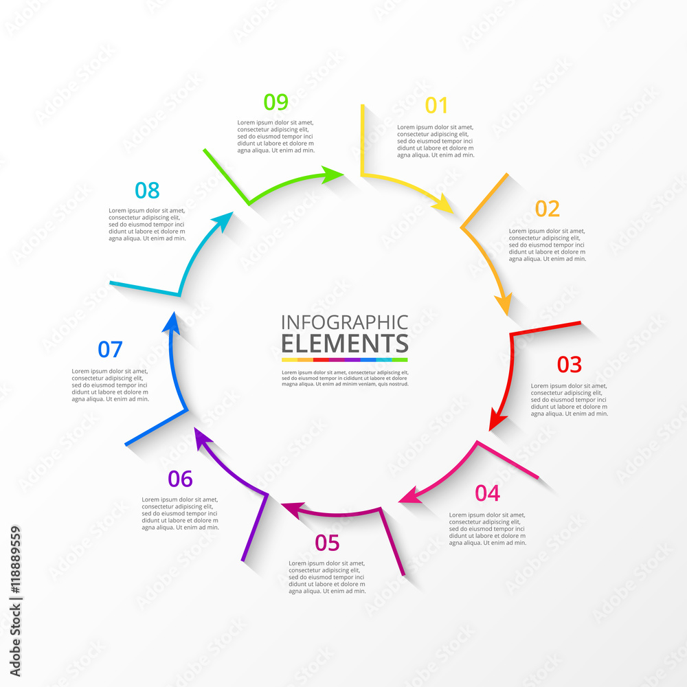 Fototapeta premium Vector business template for presentation.