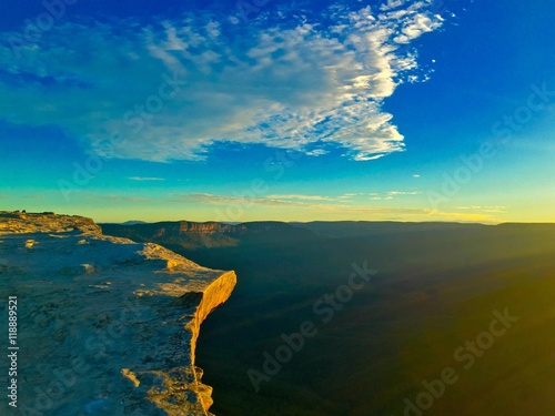 Canvas Print Flat rock lookout in Blue Mountains Australia