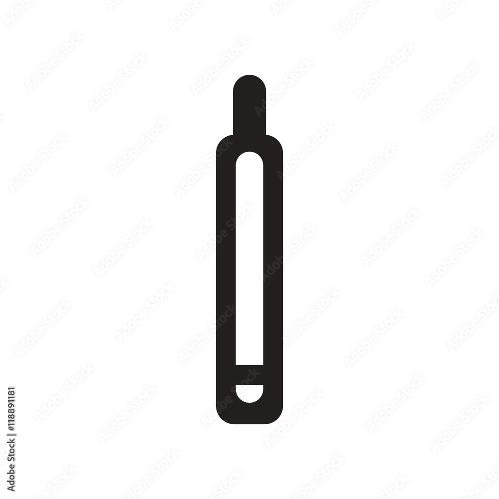 flat icon in black and white style medical thermometer flat icon in black and white style medical thermometer
