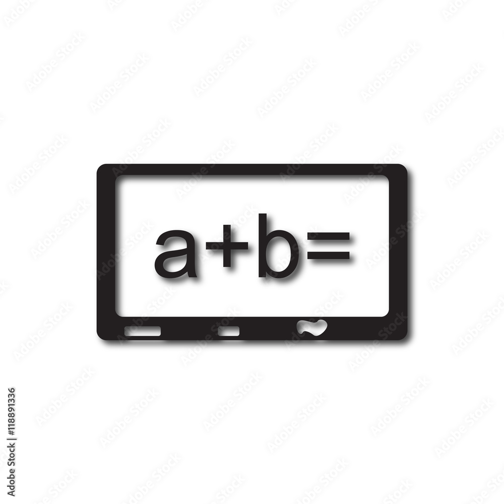 Back to School and Education vector flat icon in black and white style school board Back to School and Education vector flat icon in black and white style school board