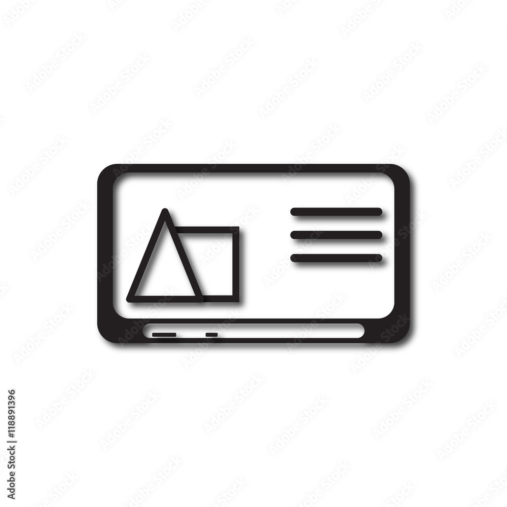 Back to School and Education vector flat icon in black and white style school board