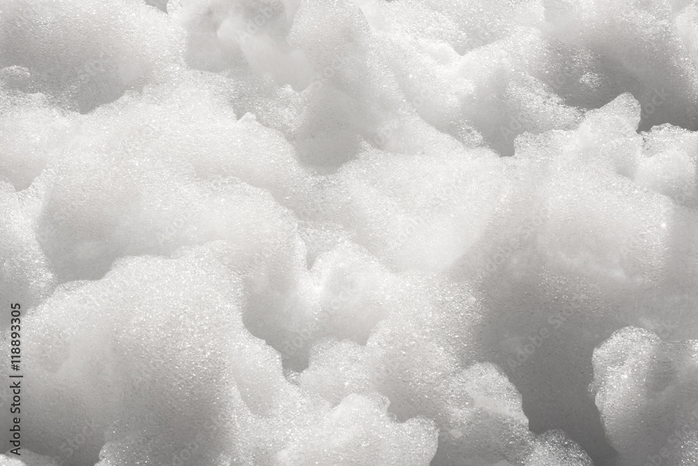 Close up detail of thick soapy foam - obrazy, fototapety, plakaty 