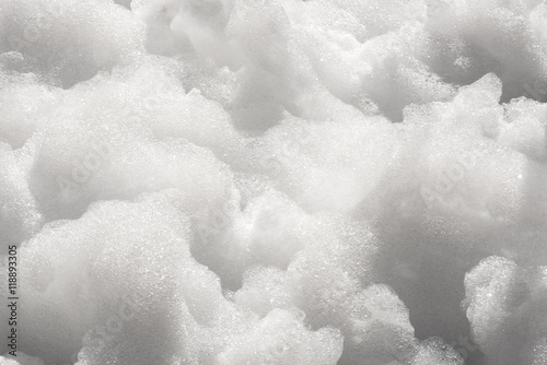 Close up detail of thick soapy foam photo