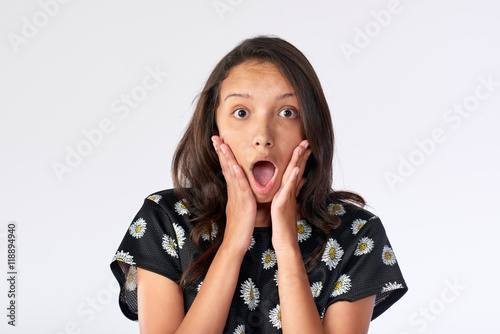 shock expression girl