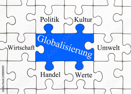 Globalisierung Puzzle Konzept