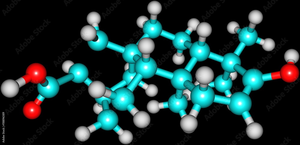 Steviol molecular structure isolated on black Steviol molecular structure isolated on black