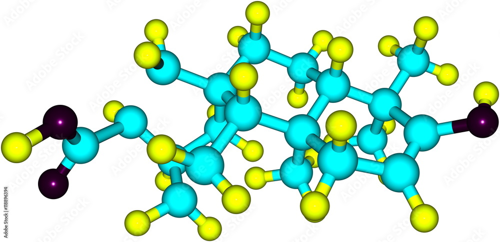 Steviol molecular structure isolated on white Steviol molecular structure isolated on white
