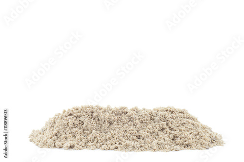 Pile of sand isolated on white background
