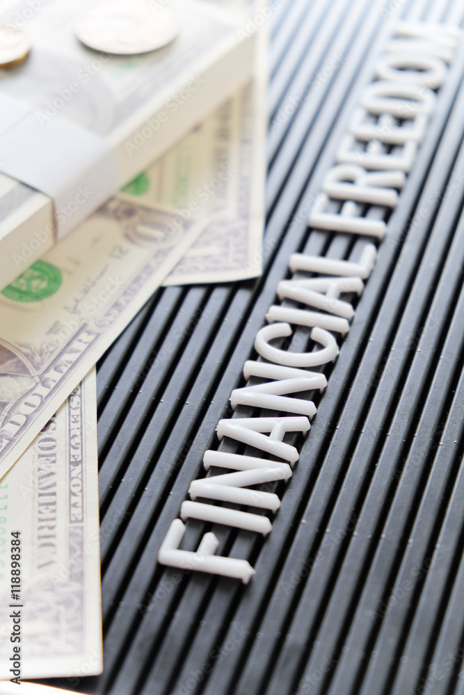 financial freedom concept background