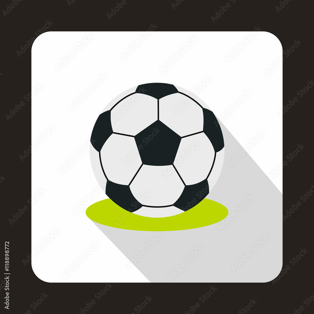 Football ball icon in flat style on a white background Football ball icon in flat style on a white background