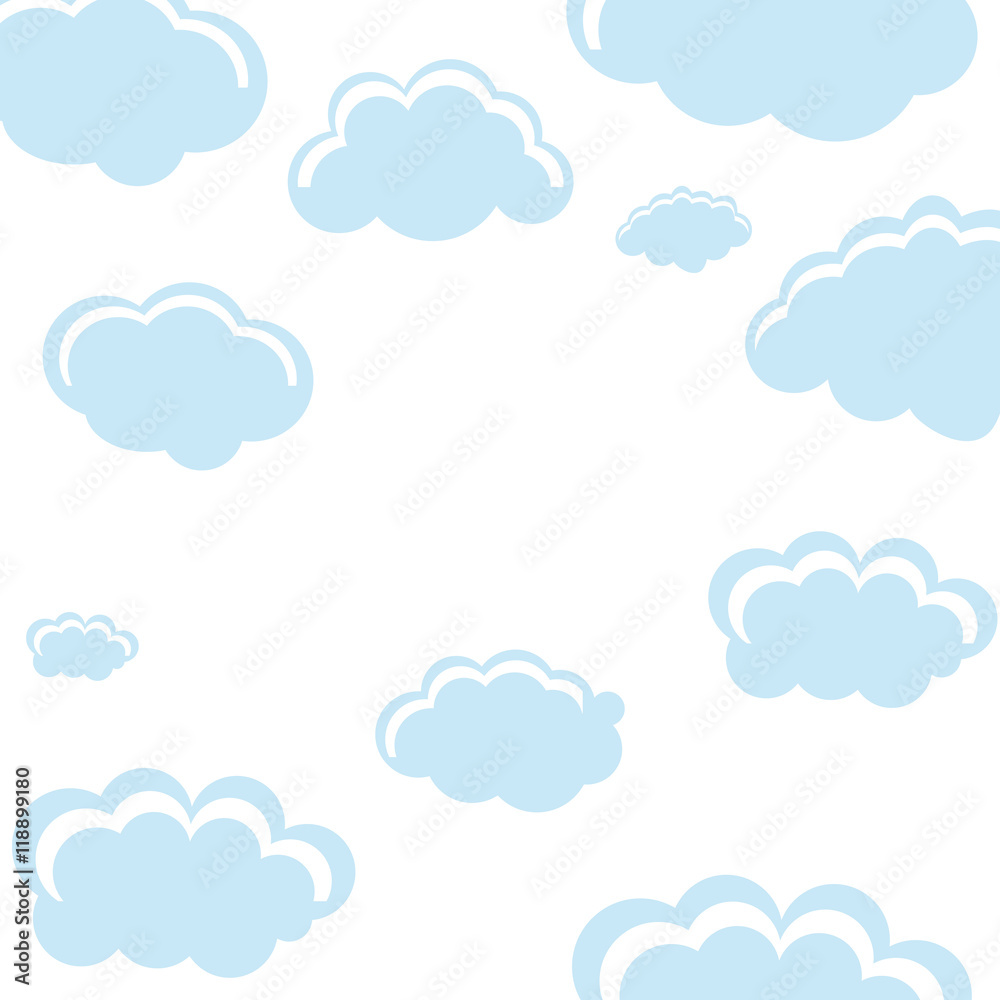 flat design cloud shape pattern icon vector illustration