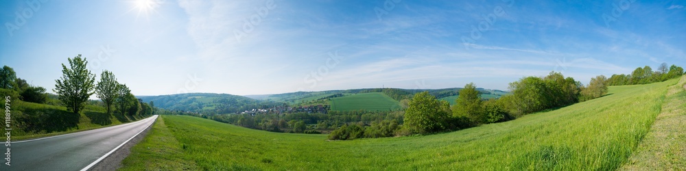 Agricultural field panorama