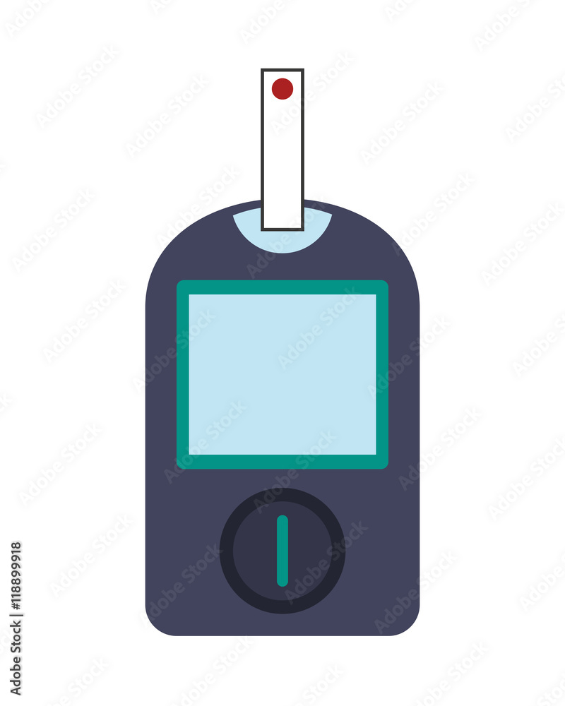 flat design single glucometer icon vector illustration flat design single glucometer icon vector illustration