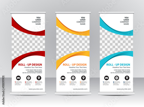 Roll up banner stand template design