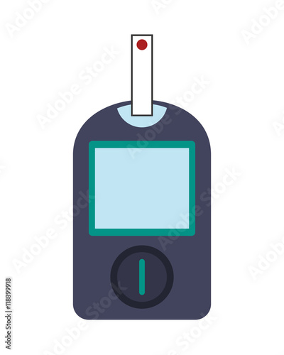 flat design single glucometer icon vector illustration