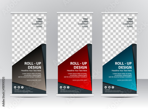 Roll up banner stand template design