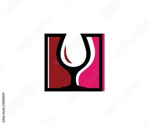 Wine glass logo