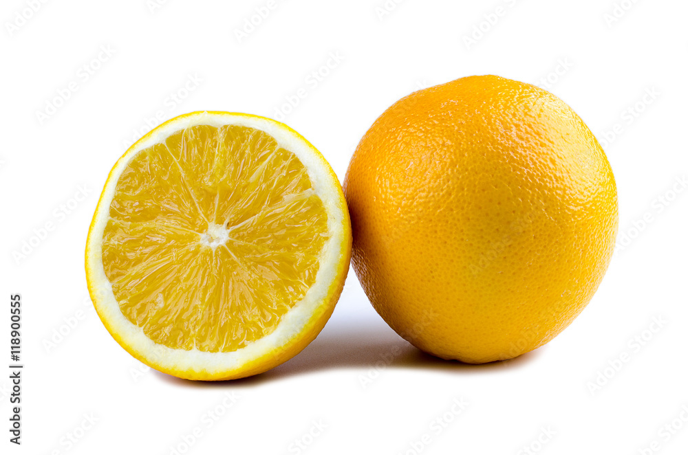 Orange fruit isolate photo on white background