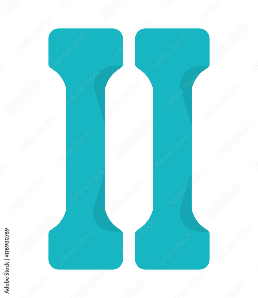 flat design dumbell pair icon vector illustration flat design dumbell pair icon vector illustration