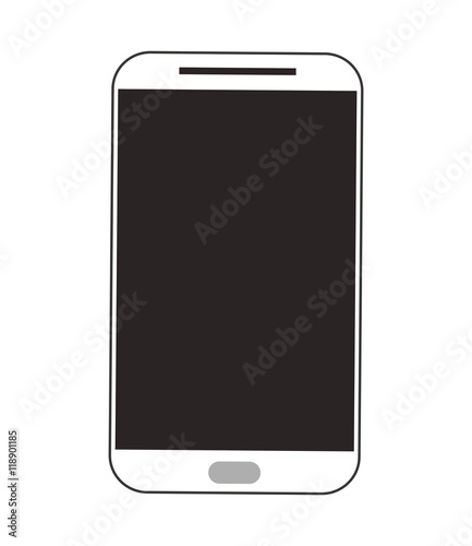 smartphone cellphone mobile gadget technology icon. Flat and Isolated design. Vector illustration