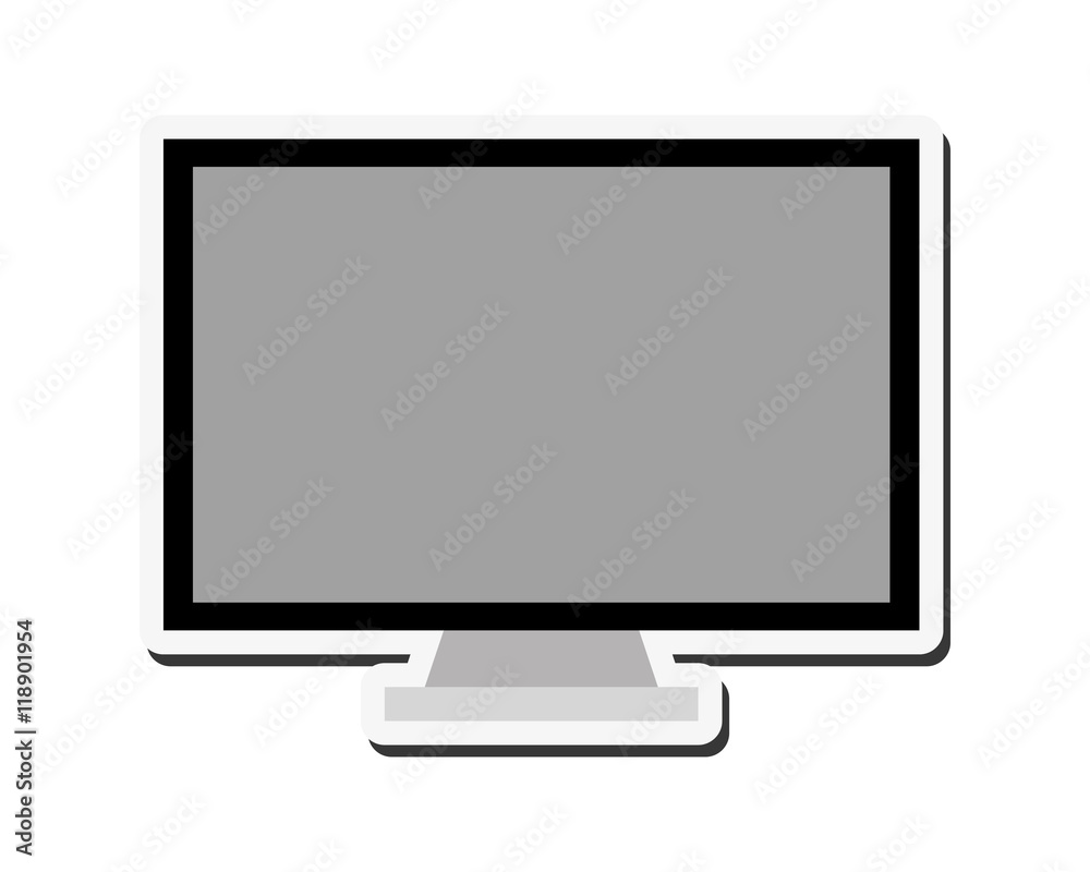 computer display gadget device technology icon. Flat and Isolated design. Vector illustration