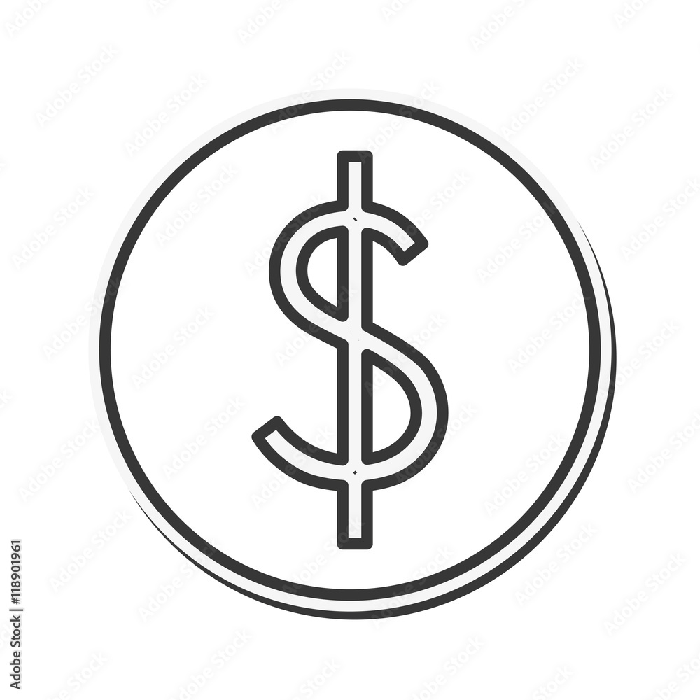 coin cash money finacial item icon. Flat and Isolated design. Vector illustration coin cash money finacial item icon. Flat and Isolated design. Vector illustration