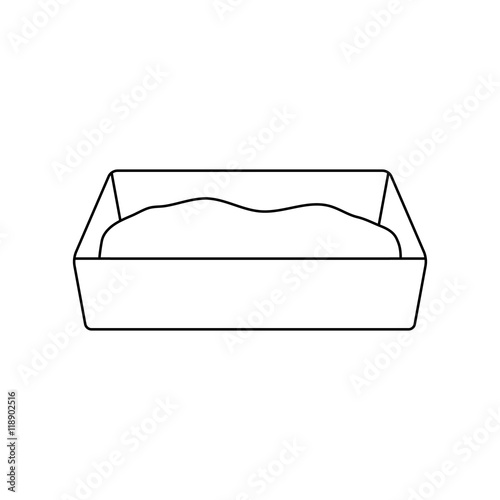 Litter box icon of vector illustration for web and mobile