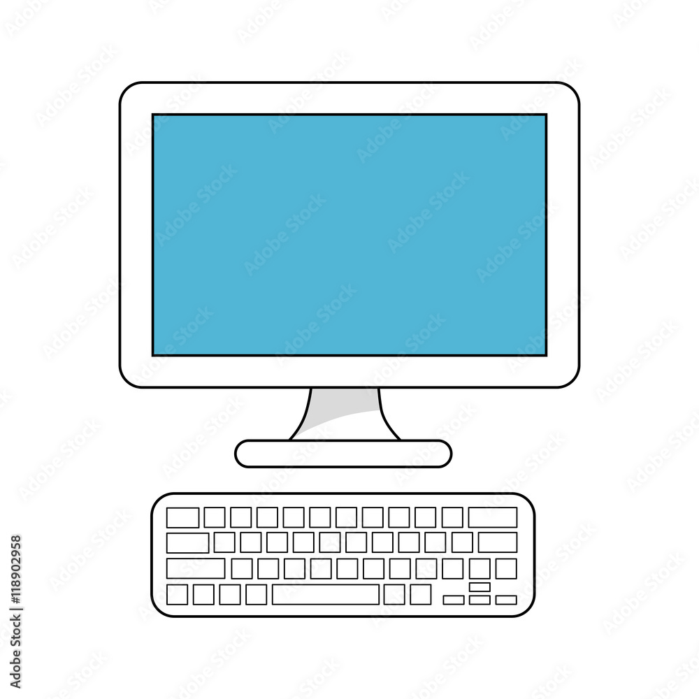 computer device gadget technology icon. Flat and isolated design. Vector illustration computer device gadget technology icon. Flat and isolated design. Vector illustration