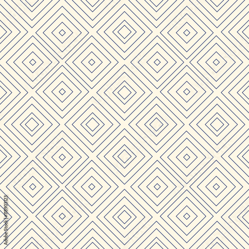 Outline ethnic abstract background. Seamless pattern with symmetric geometric ornament.