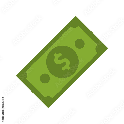 bill cash money finacial item icon. Flat and Isolated design. Vector illustration