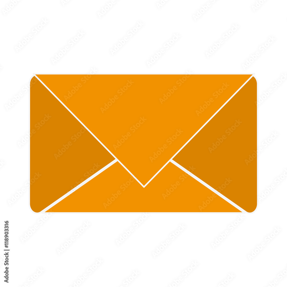 envelope email mail message communication icon. Flat and isolated design. Vector illustration envelope email mail message communication icon. Flat and isolated design. Vector illustration