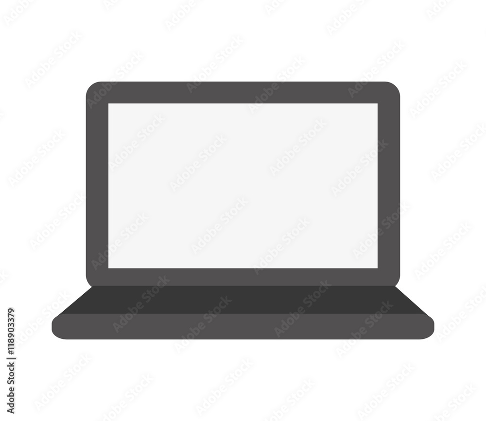 laptop device gadget technology icon. Flat and isolated design. Vector illustration