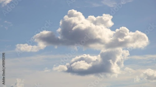 clouds floating in the blue sky