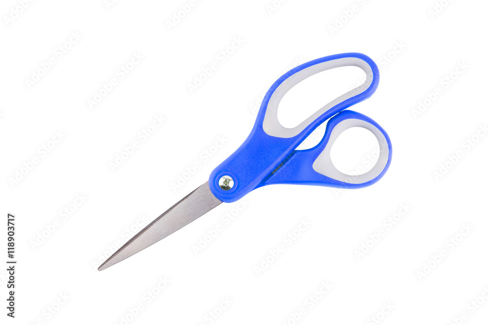 Blue Scissors isolated on a white background Blue Scissors isolated on a white background