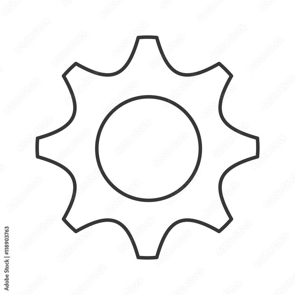 gear cog machine part circle icon. Flat and isolated design. Vector illustration gear cog machine part circle icon. Flat and isolated design. Vector illustration