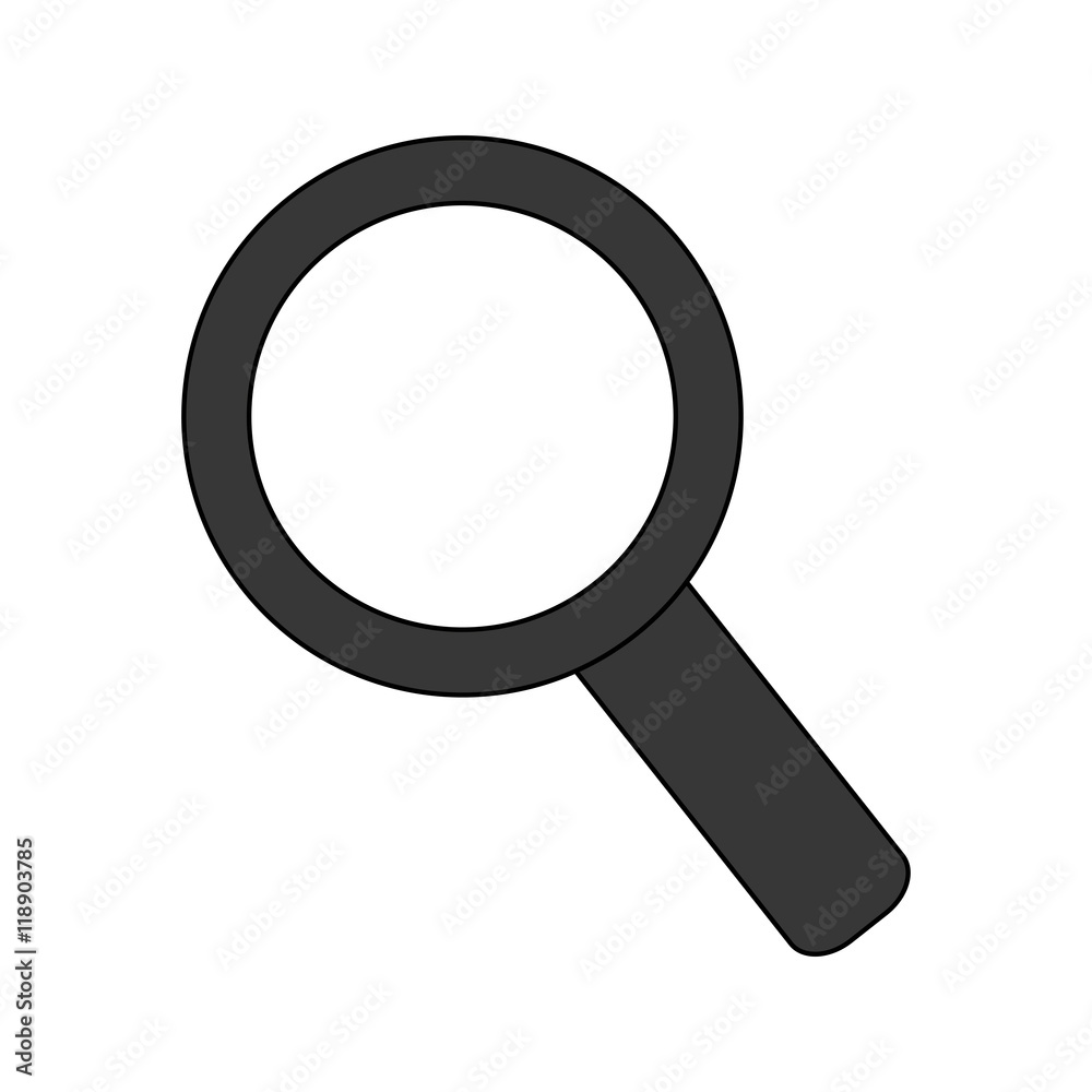 lupe magnifying glass search icon. Flat and isolated design. Vector illustration lupe magnifying glass search icon. Flat and isolated design. Vector illustration